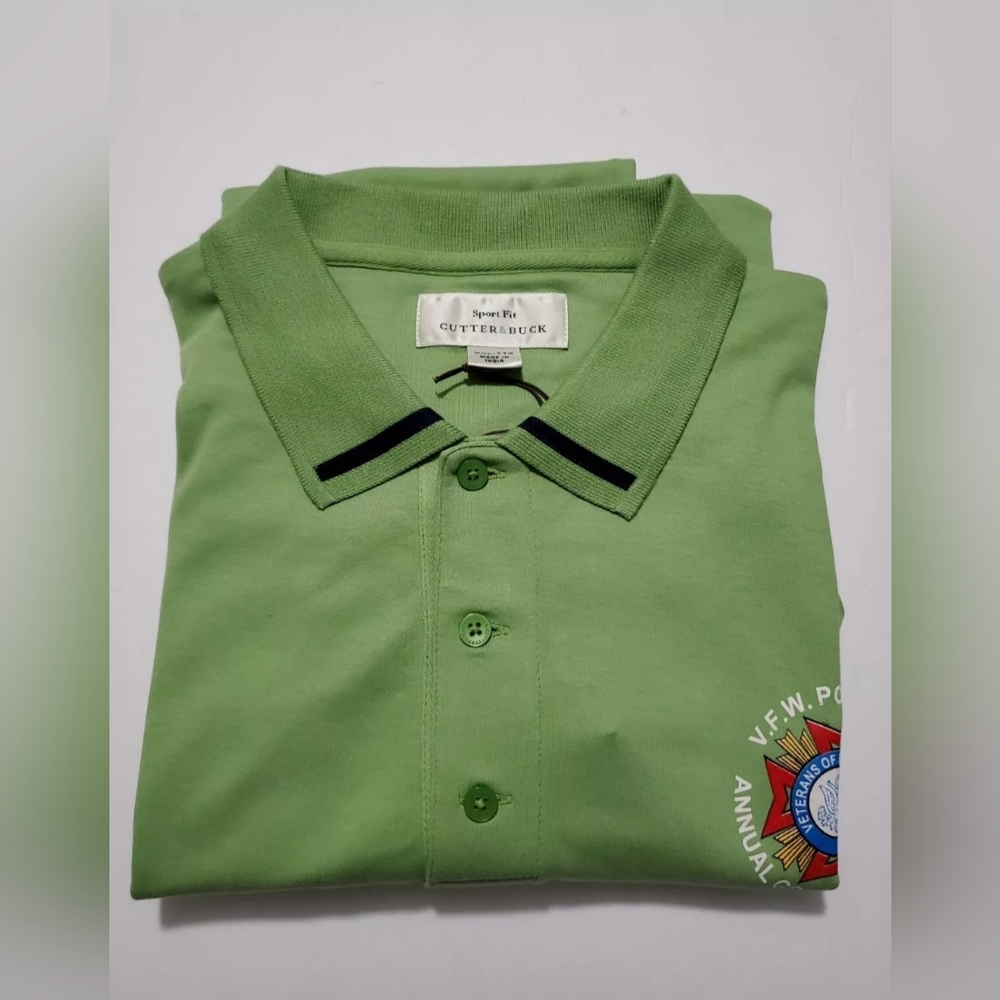 Cutter & Buck Mens Green Shirt XXL  100% Pima cotton
